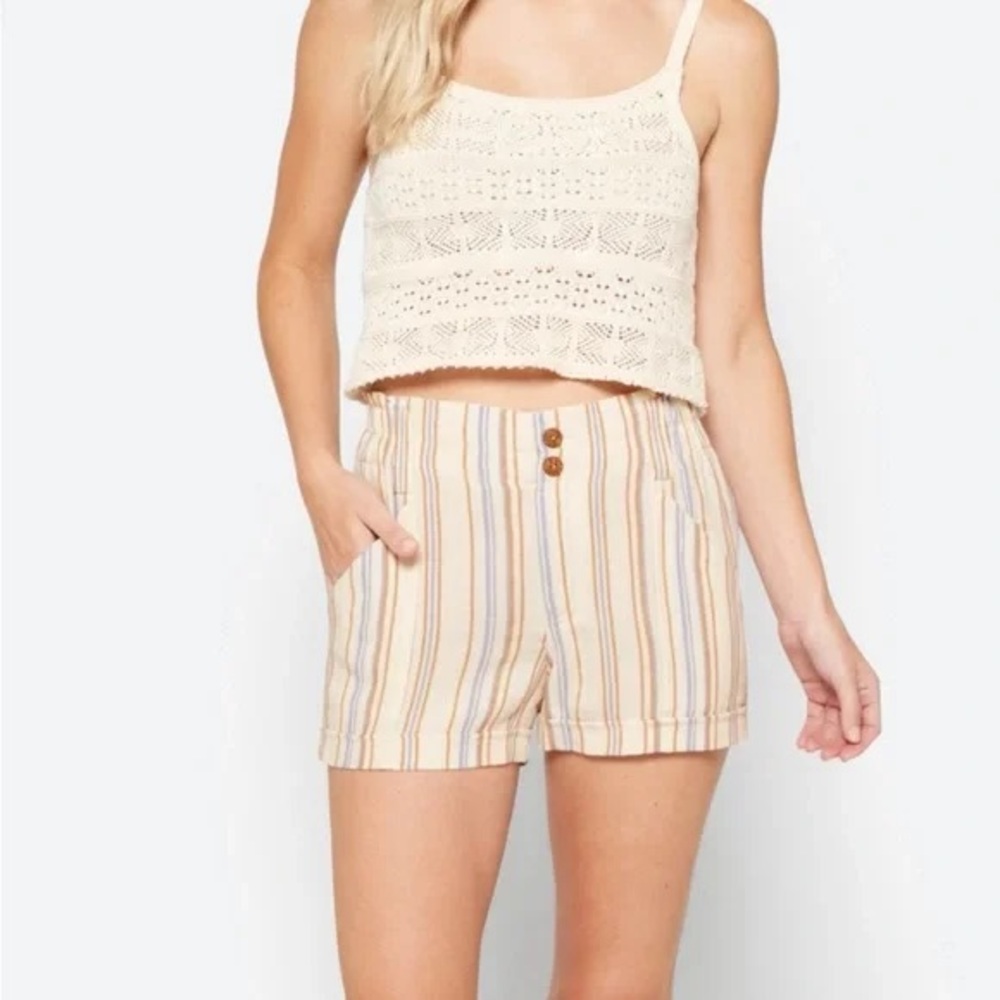 Striped linen Women's Shorts